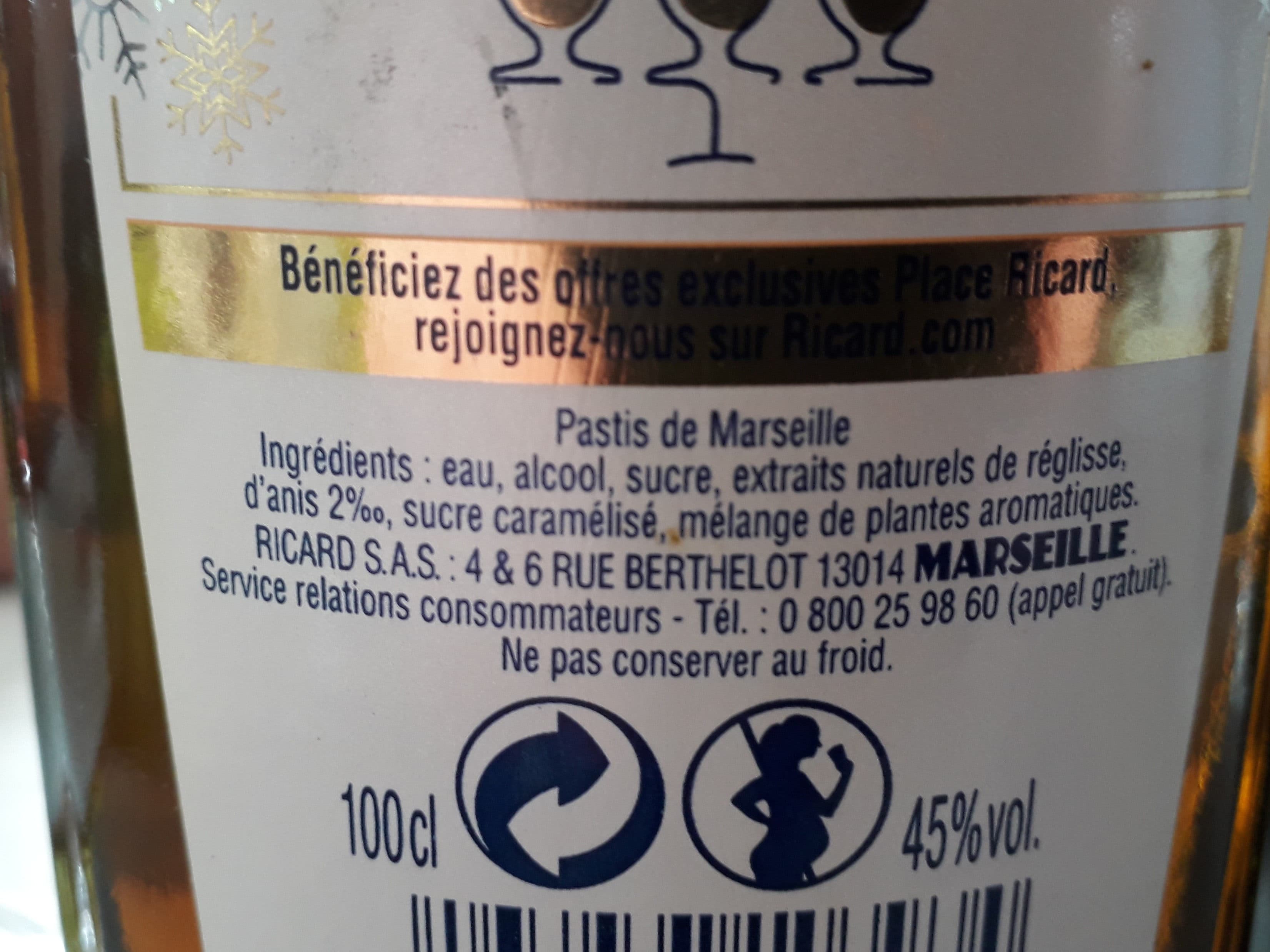 Ricard Pastis de Marseille packshot