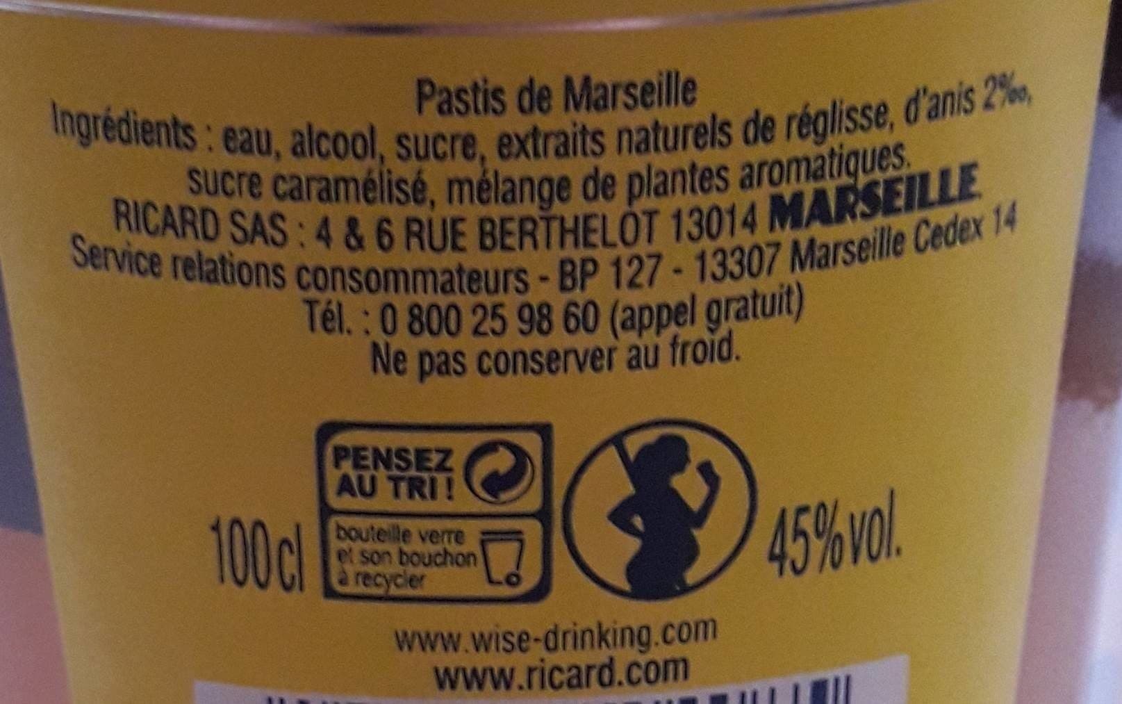 Richard Pastis de Marseille packshot