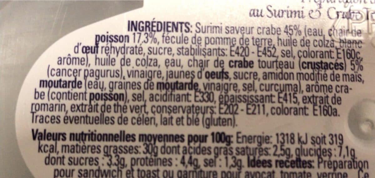 Simon Tartinable de surimi & crabe tourteau packshot