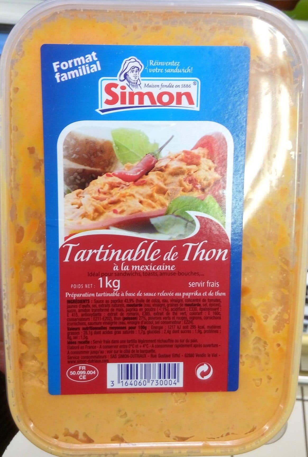 Simon Tartinable de Thon packshot