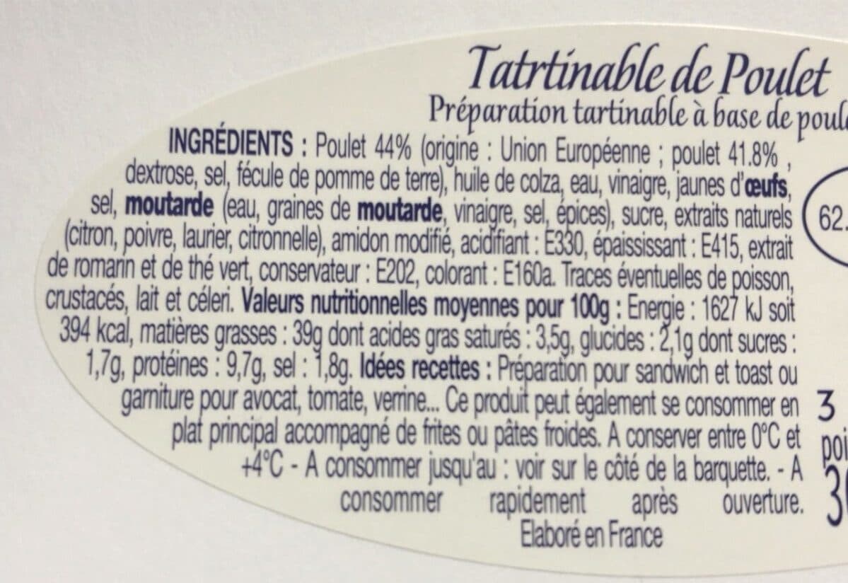 Simon Preparation tartinable à base de poulet packshot