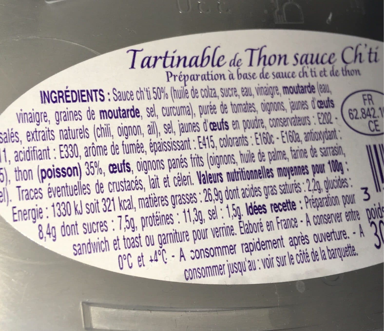 Simon Tartinable de thon sauce ch’ti packshot