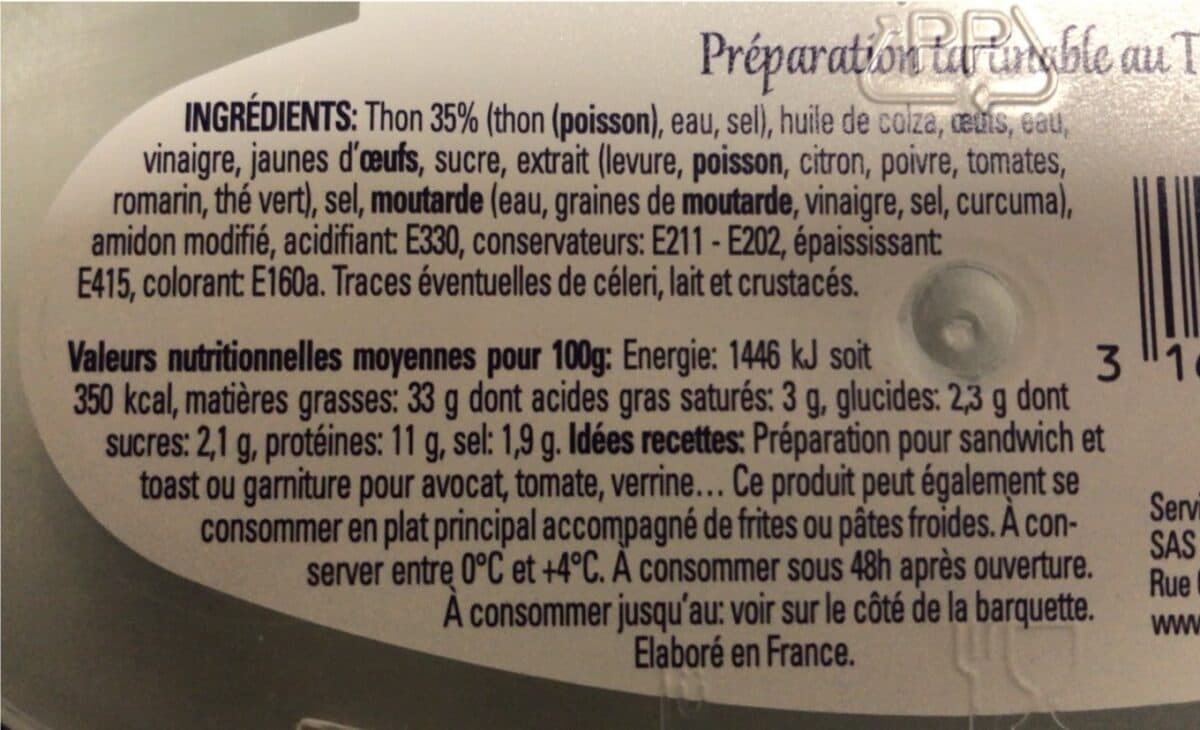 Simon Tartinable de Thon packshot
