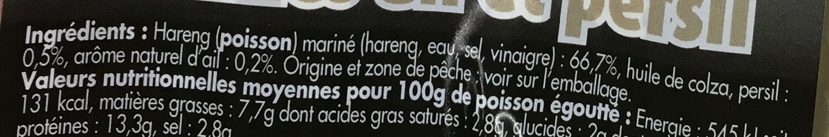 Simon Filets de Harengs marinés ail et persil packshot