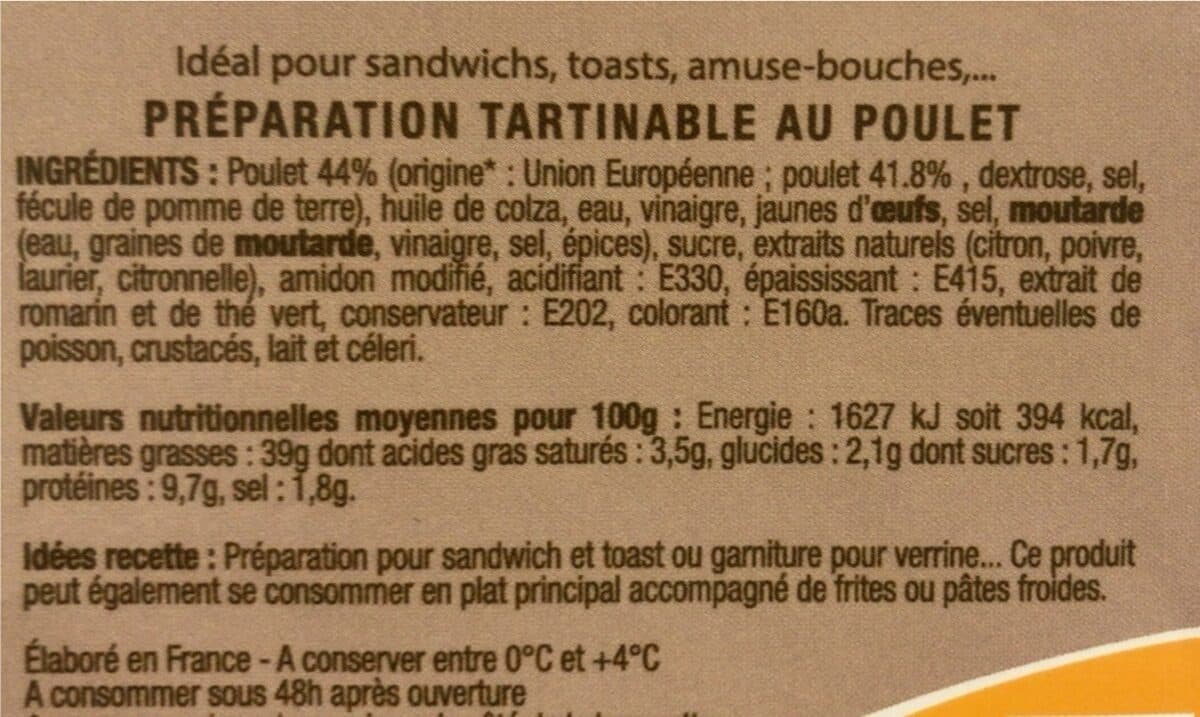Simon Tartinable de poulet packshot