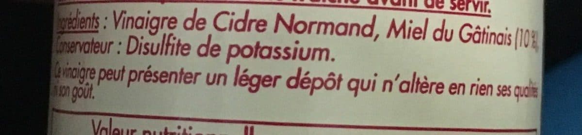 Martin Pouret Vinaigre de cidre Normand et miel du Gatinais packshot