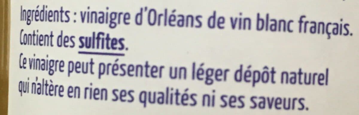 Martin pouret Vinaigre d'Orléans de vin blanc 5 ans d'âge packshot