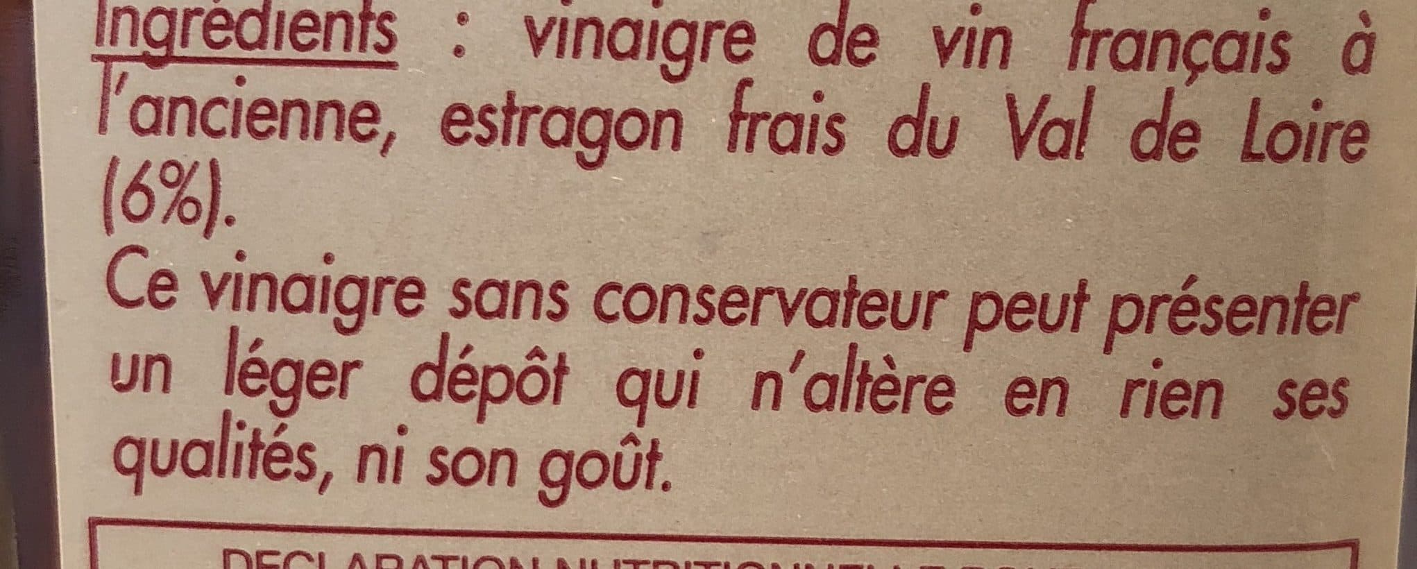 Martin Pouret Vinaigre à l'estragon packshot