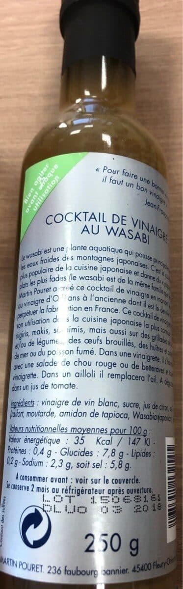 Martin Pouret Coktail de vinaigre wasabi packshot