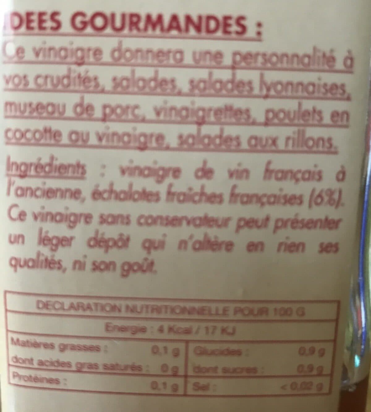 Martin Pouret Vinaigre De Vin Rouge D'Orléans à L'ancienne packshot