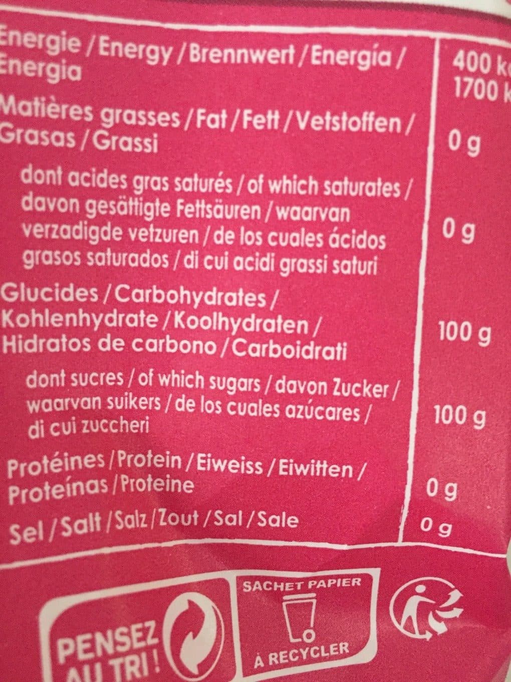 Daddy Daddy cristal sachet 1kg - gamme courants packshot