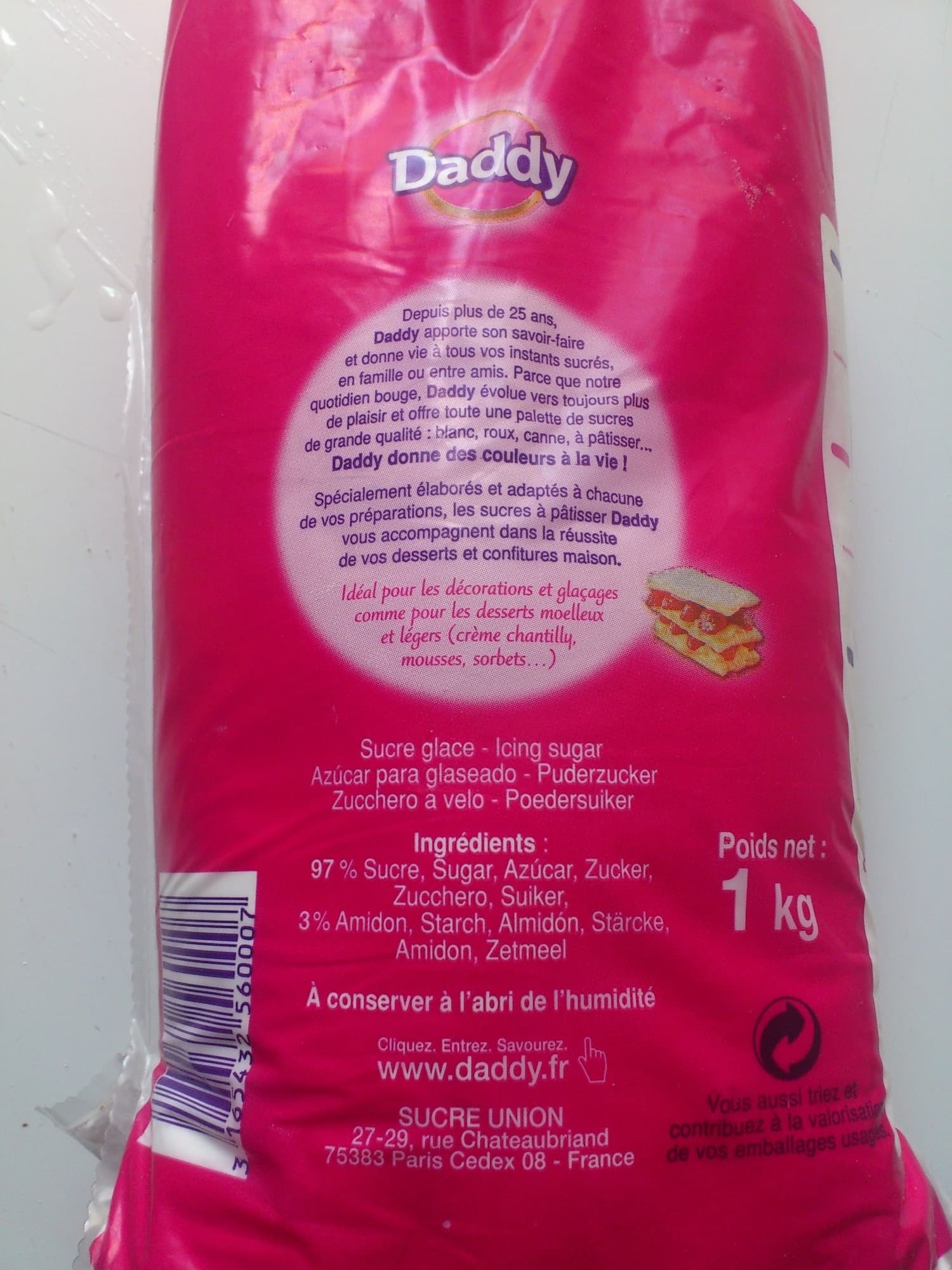 Daddy Daddy glace poly 1 kg - gamme speciaux packshot