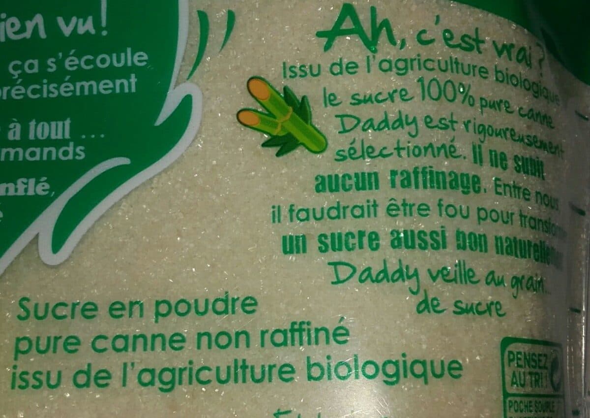 Daddy Sucre pure canne bio packshot