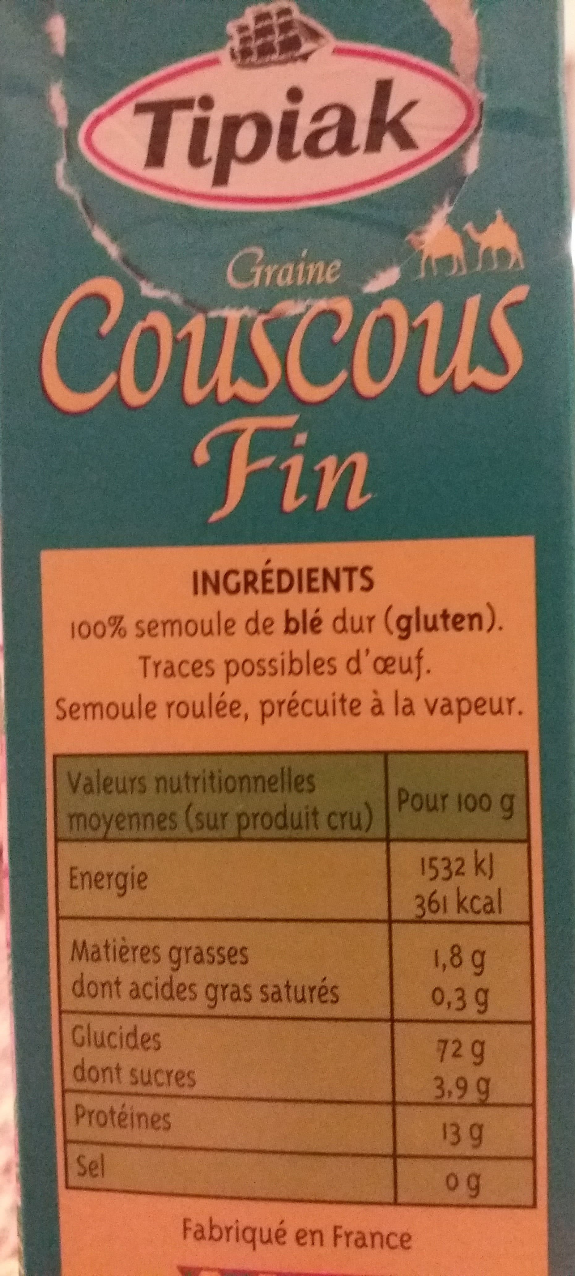 Tipiak Couscous fin Tipiak packshot