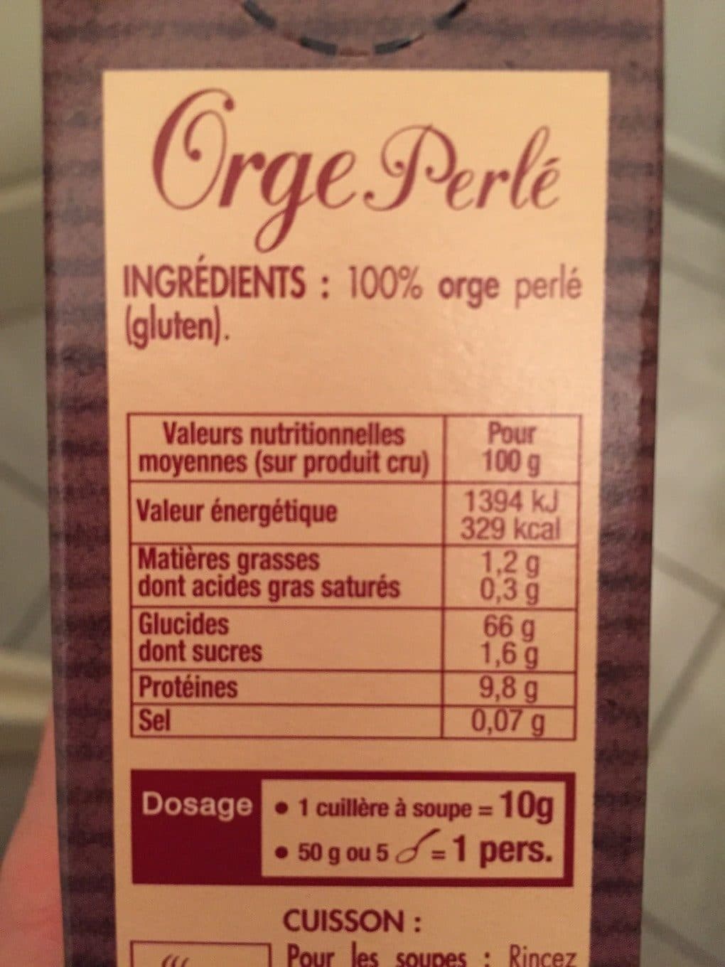 Tipiak Orge perle packshot