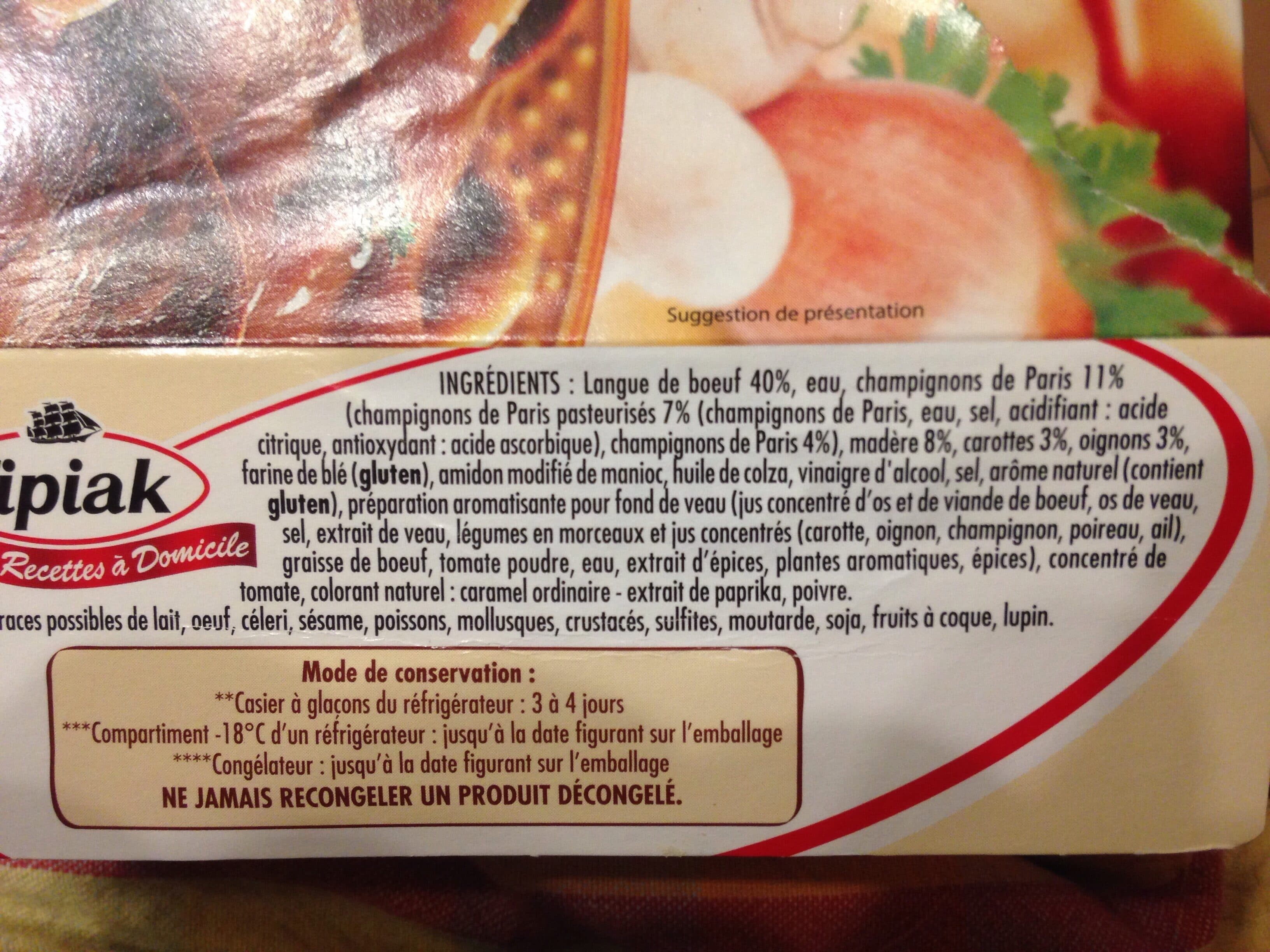 Tipiak Langue de boeuf packshot