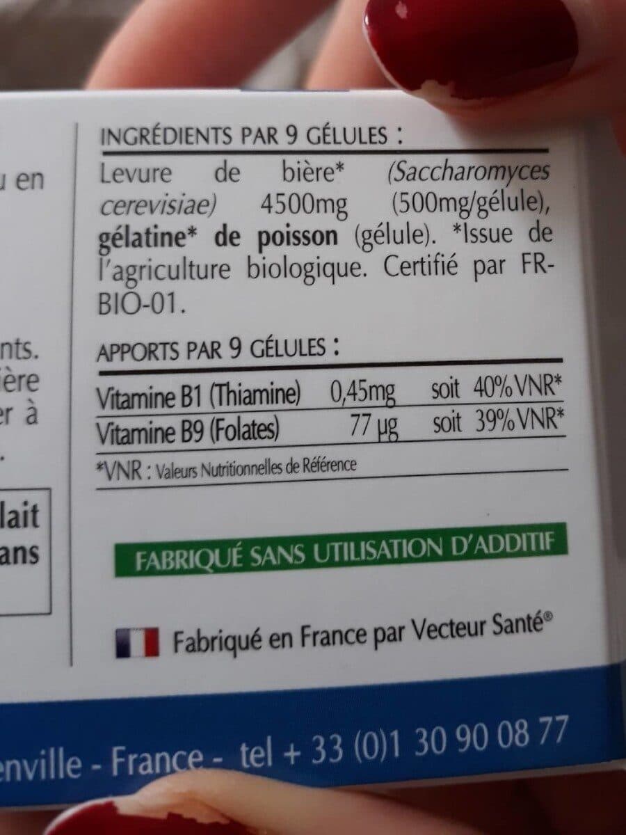 Open Food Facts Supra Levure Bio - 60 Gélules - Vecteur Santé packshot