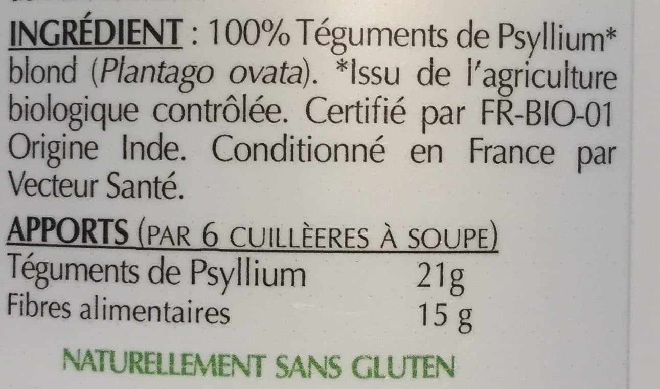 Vecteur Santé Psyllium Blond packshot