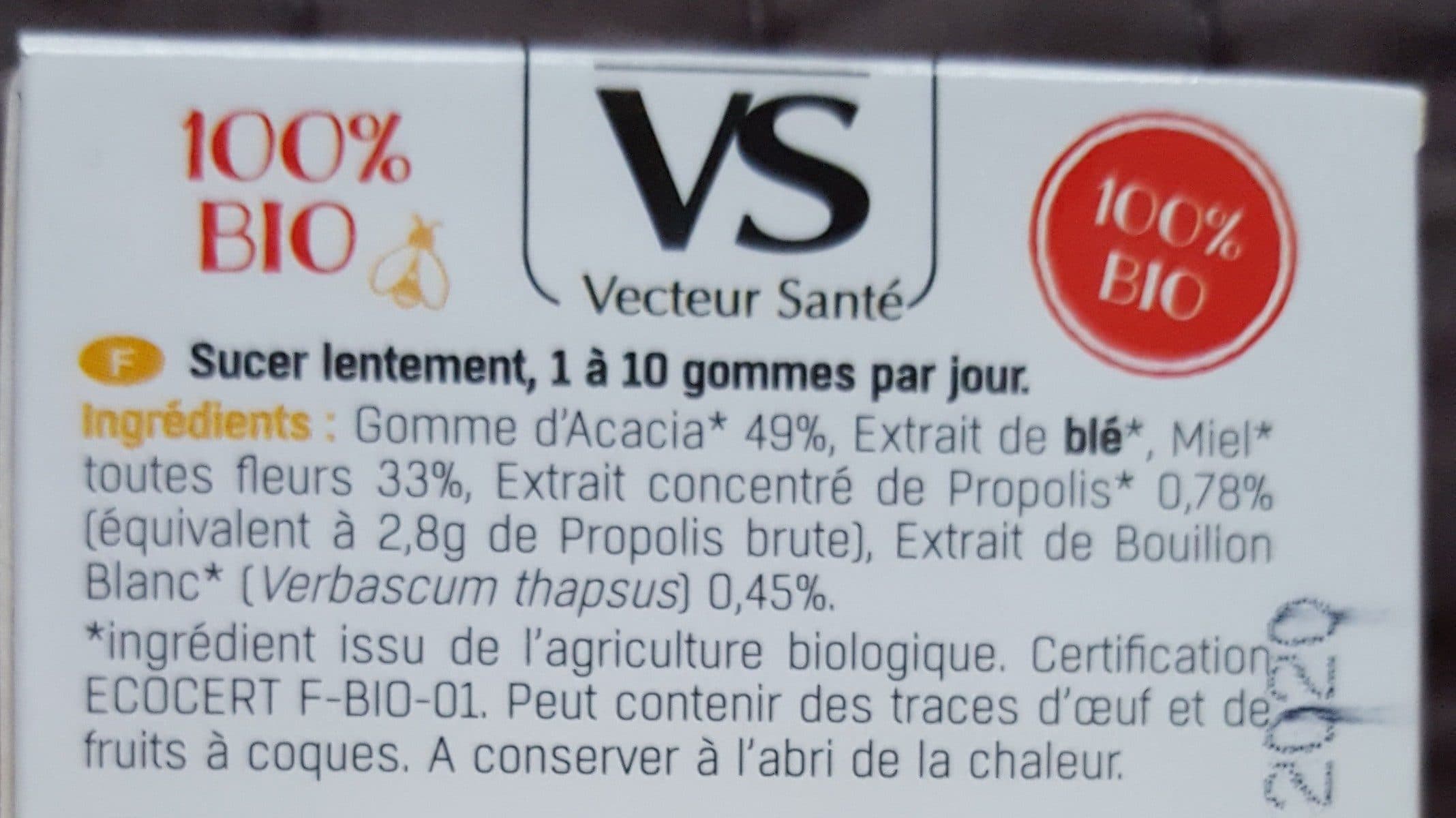 vs Gommes Propolis Miel packshot