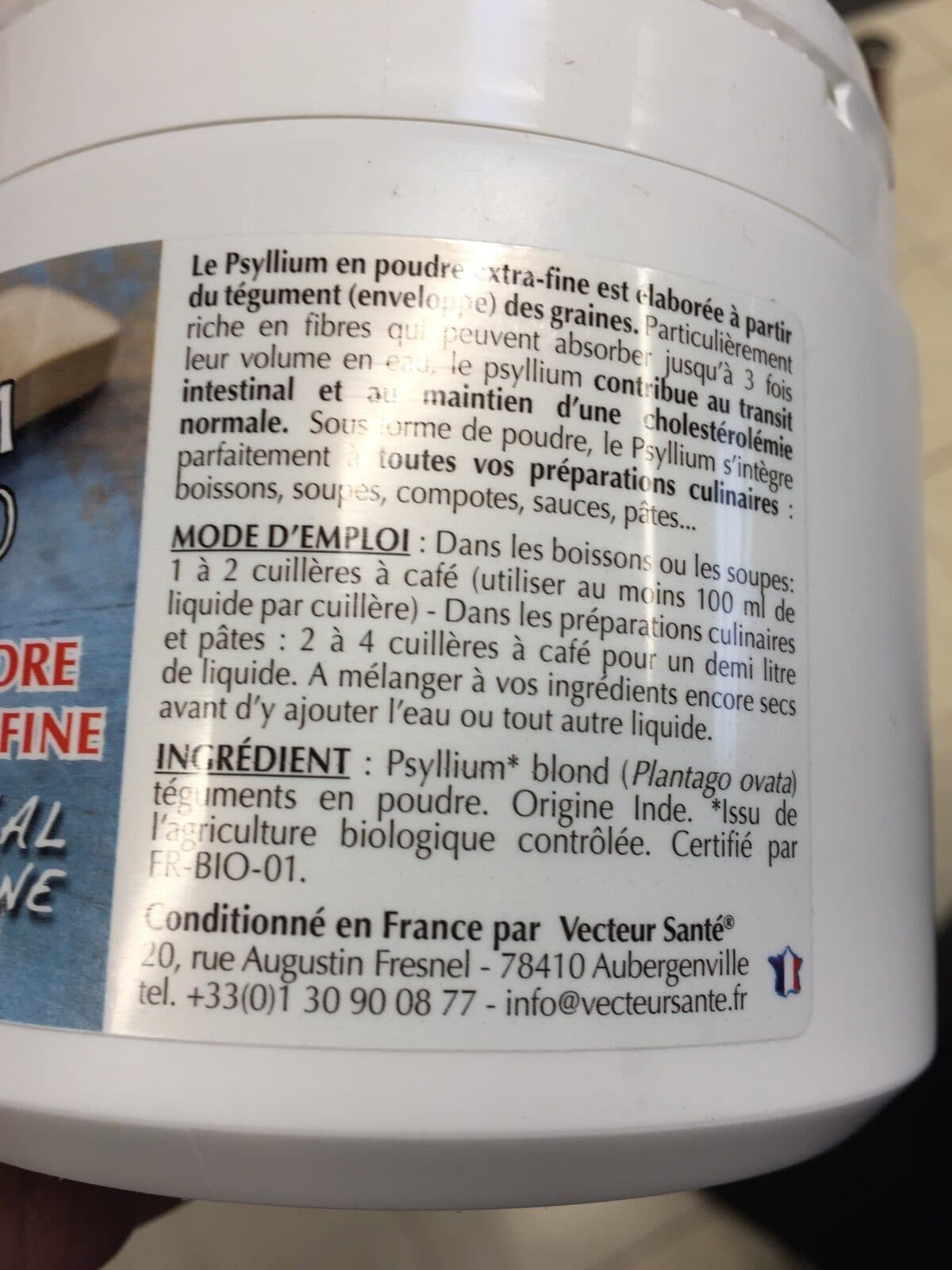 Vecteur Sante Psyllium blond packshot