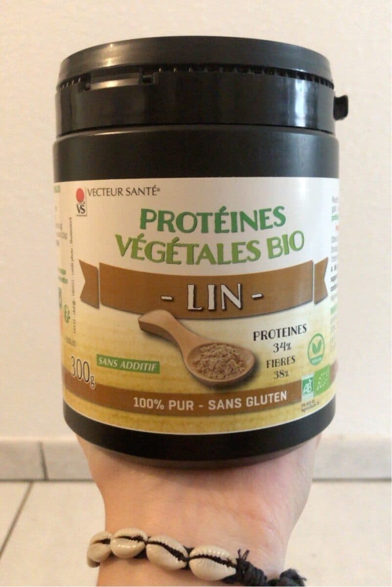 Vecteur sante Proteine de lin packshot