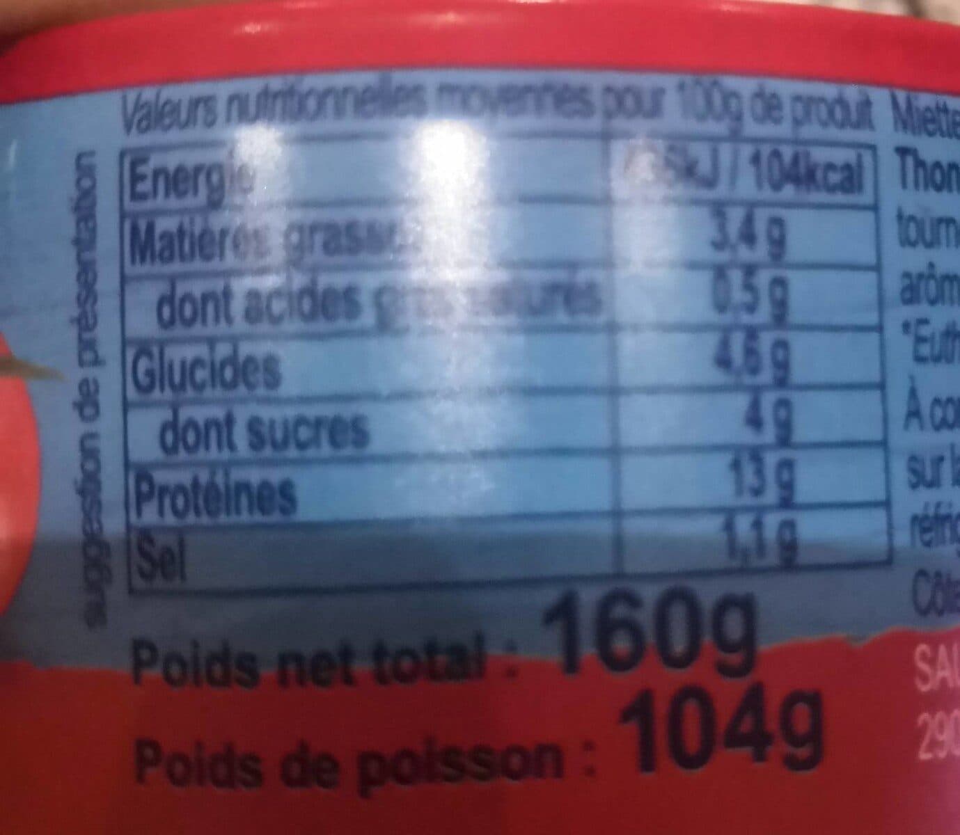 Saupiquet Miettes de thon a la tomate packshot