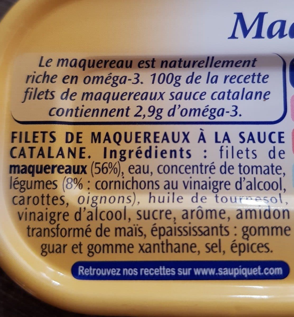 Saupiquet Saupiquet filets de maquereaux catalane packshot
