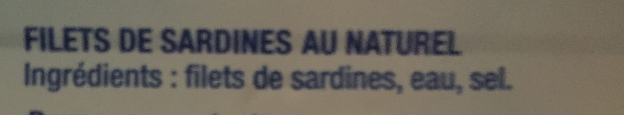 Saupiquet Filets de sardines sans arêtes au naturel packshot
