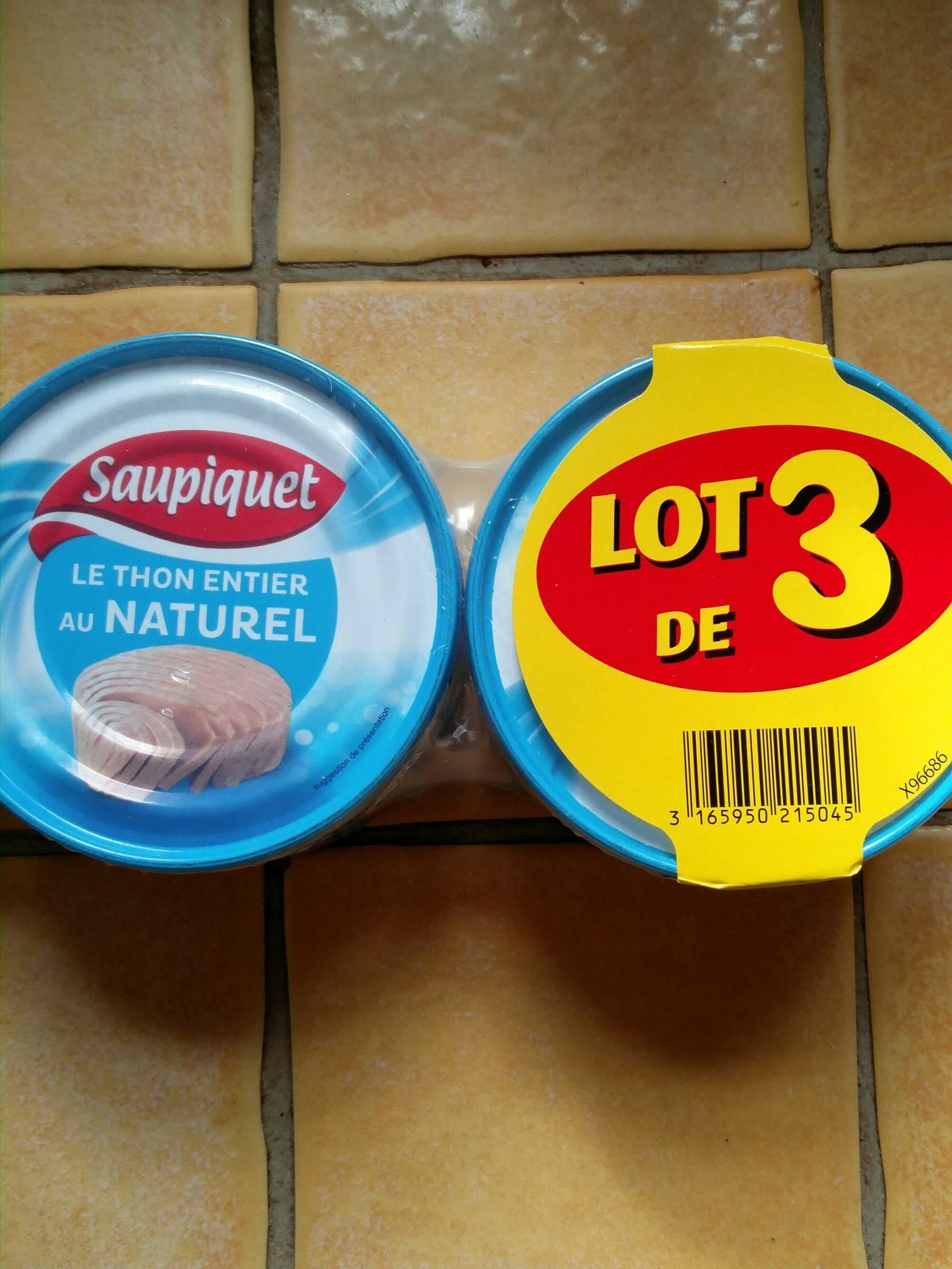 Saupiquet Thon entier au naturel packshot