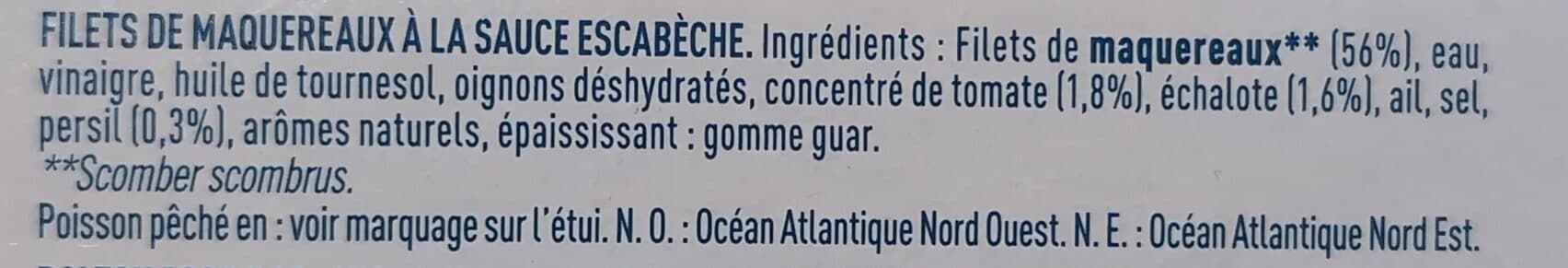 Saupiquet Filets de maquereaux sauce escabèche packshot