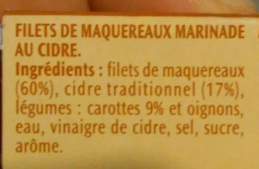 Saupiquet Filets de Maquereaux Marinade au Cidre packshot