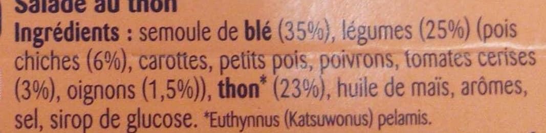 Saupiquet Les Saladières Semoule, Légumes, Thon packshot