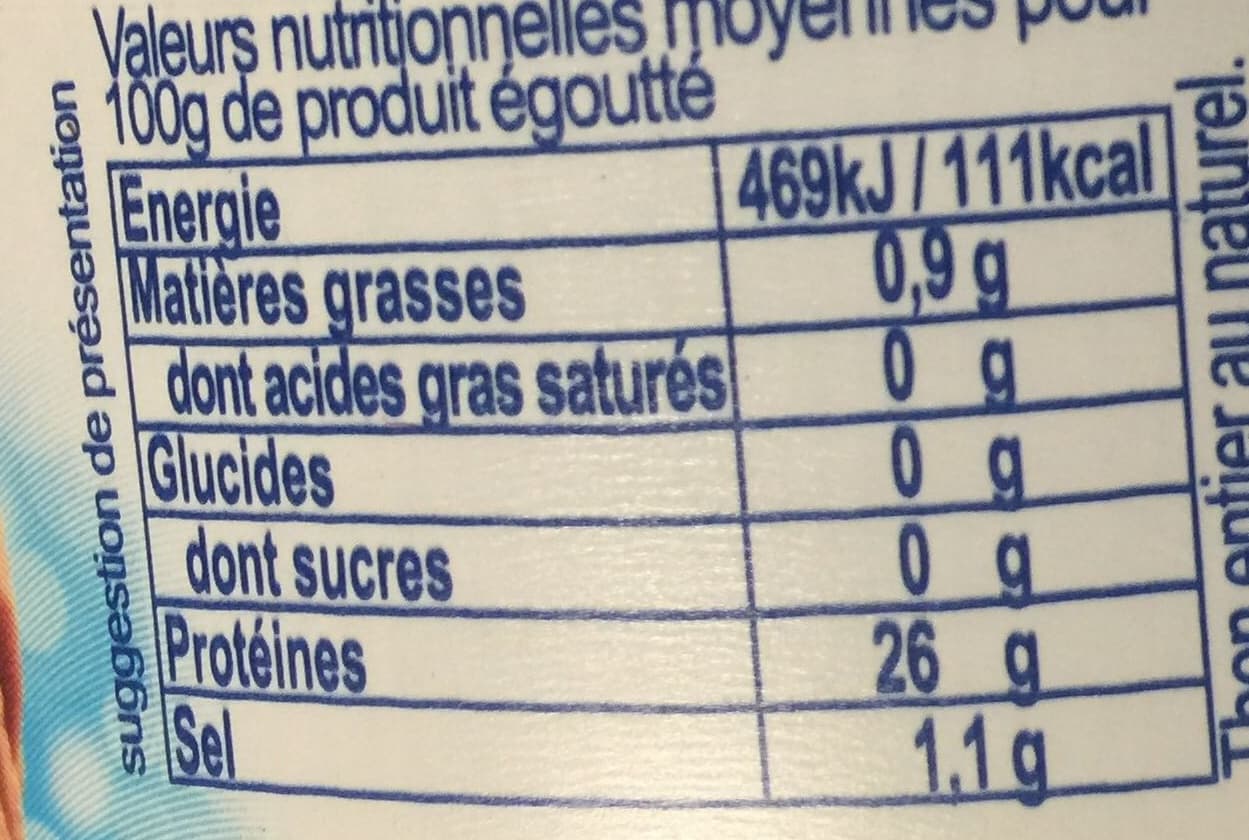 saupiquet Thon entier au naturel packshot