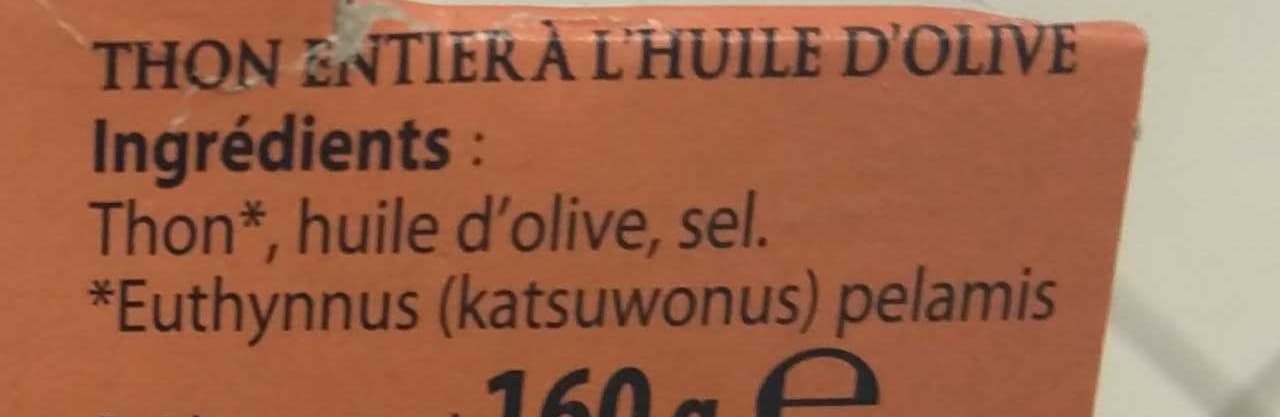 Saupiquet Thon entier à l'huile d'olive packshot