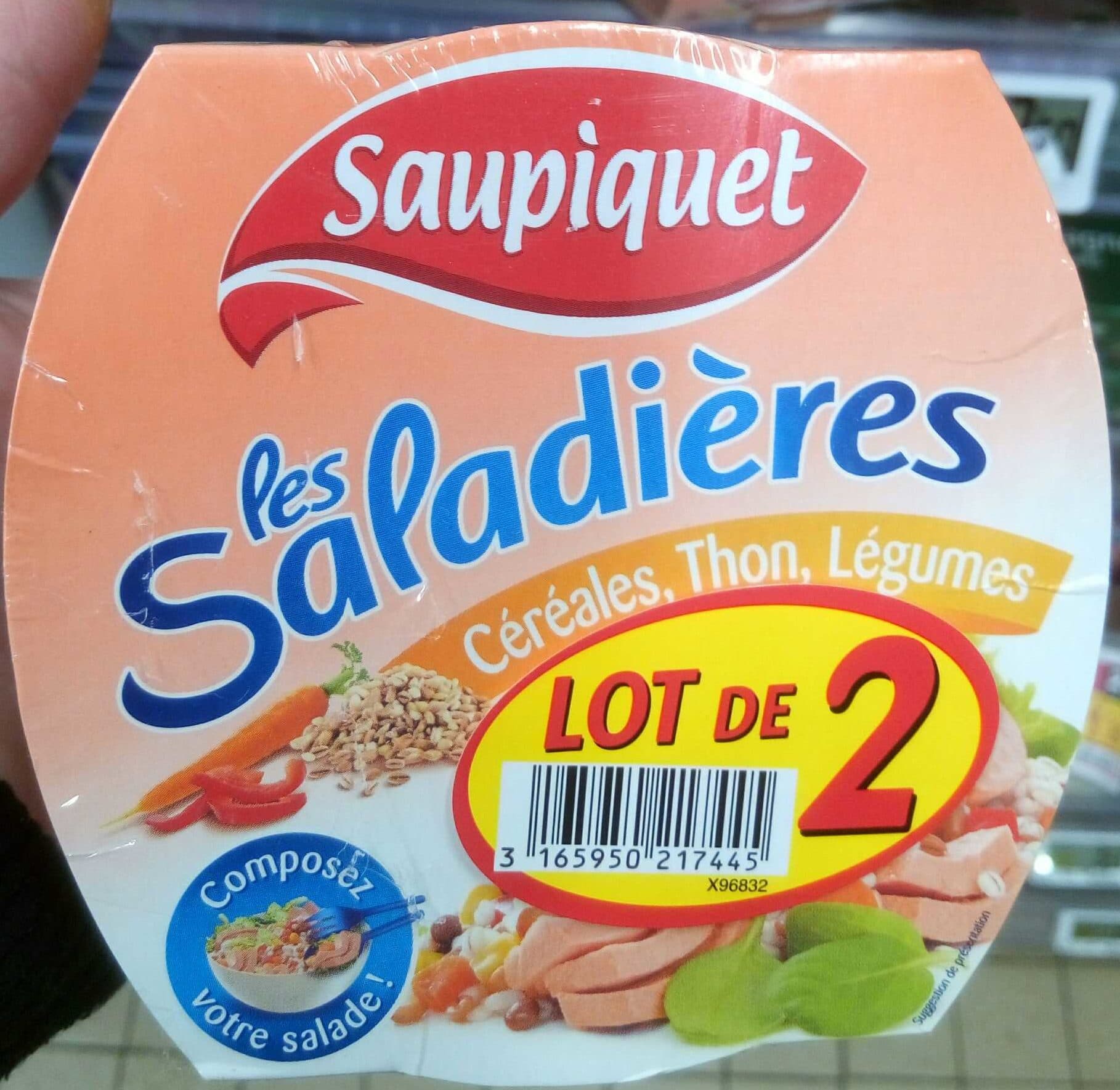 Saupiquet Les Saladières - céréales, thon, légumes (lot de 2) packshot