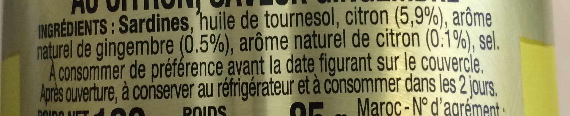 Robert Sardines au citon saveur gingembre packshot