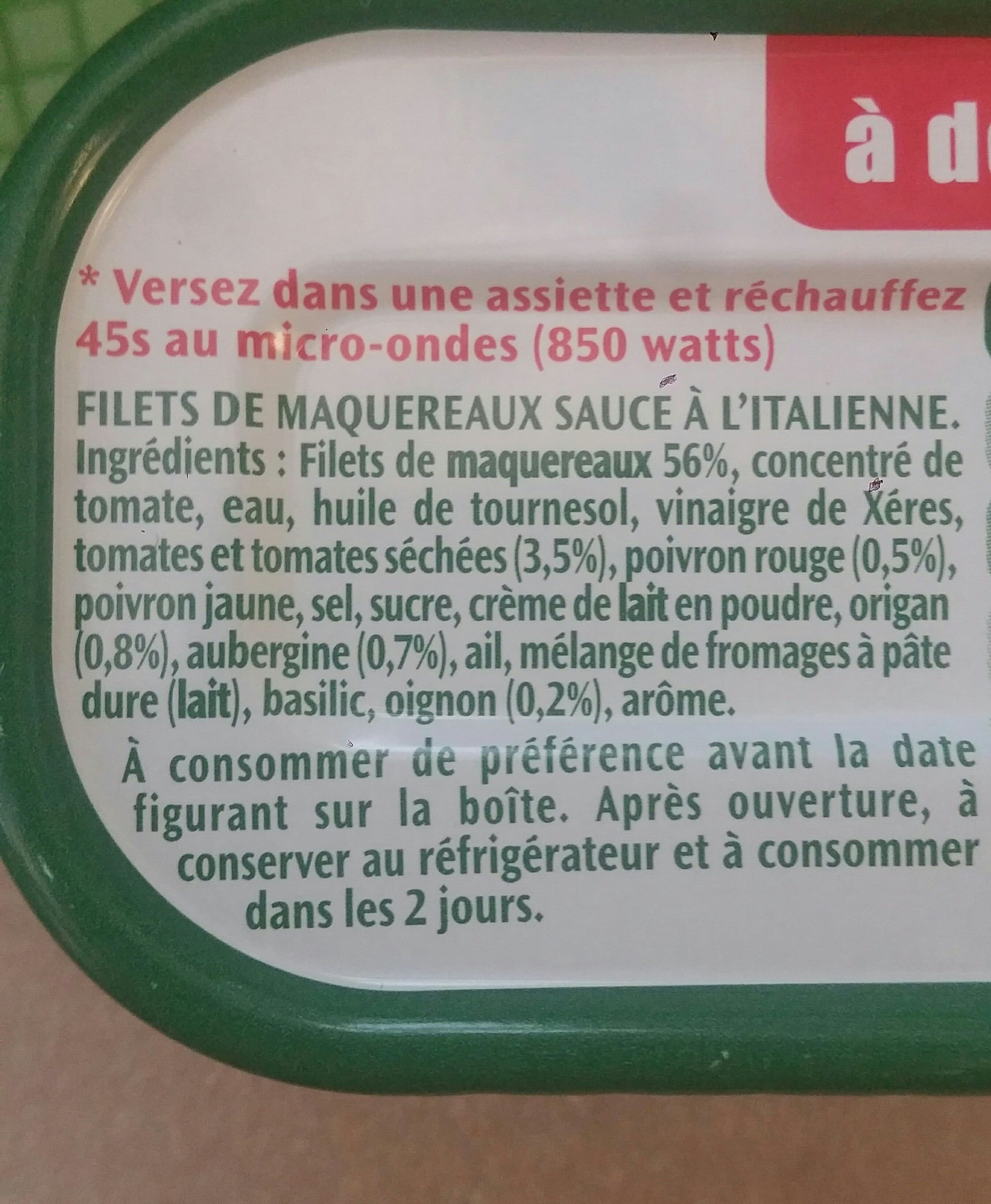 Saupiquet Filet de maquereaux à l'italienne packshot