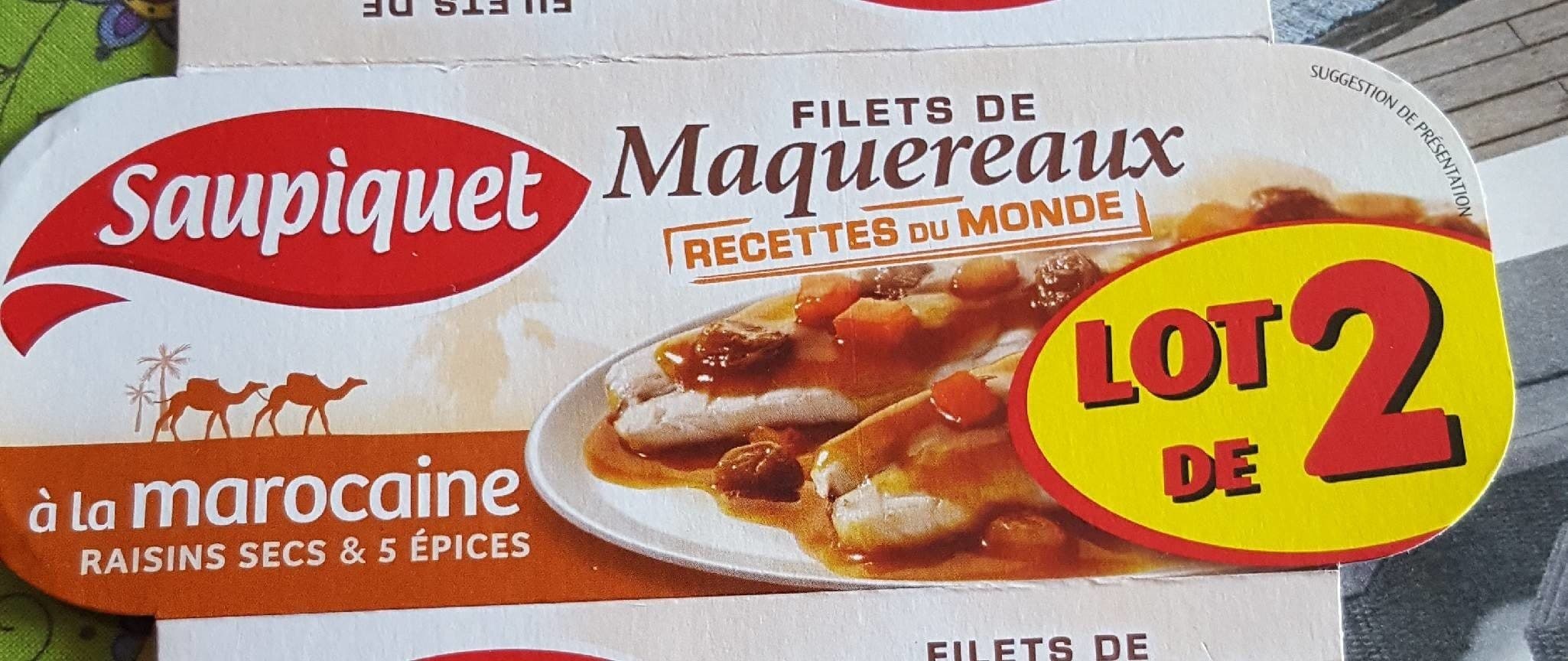 Saupiquet Filets de maquereaux à la marocaine packshot