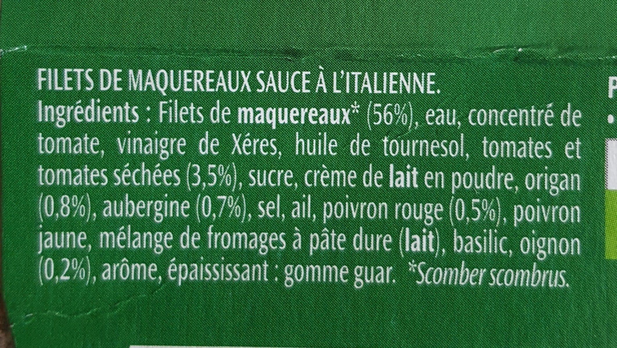 Saupiquet Filets de maquereaux à l'italienne packshot