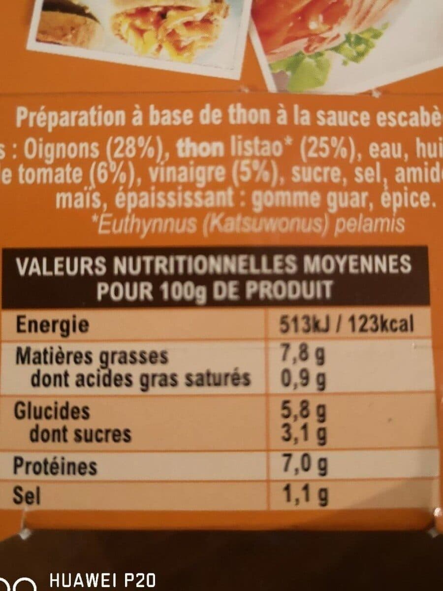 Saupiquet Le Thon Sauce ESCABECHE packshot