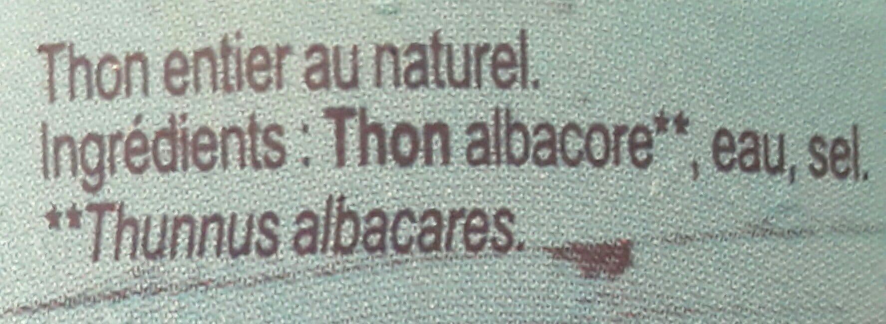saupiquet Thon entier au naturel packshot