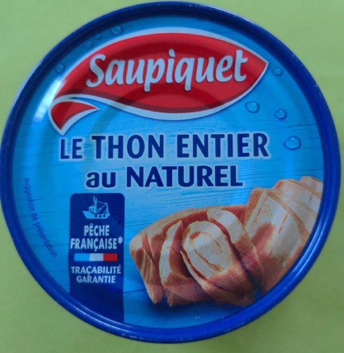 Saupiquet Le thon entier au naturel packshot