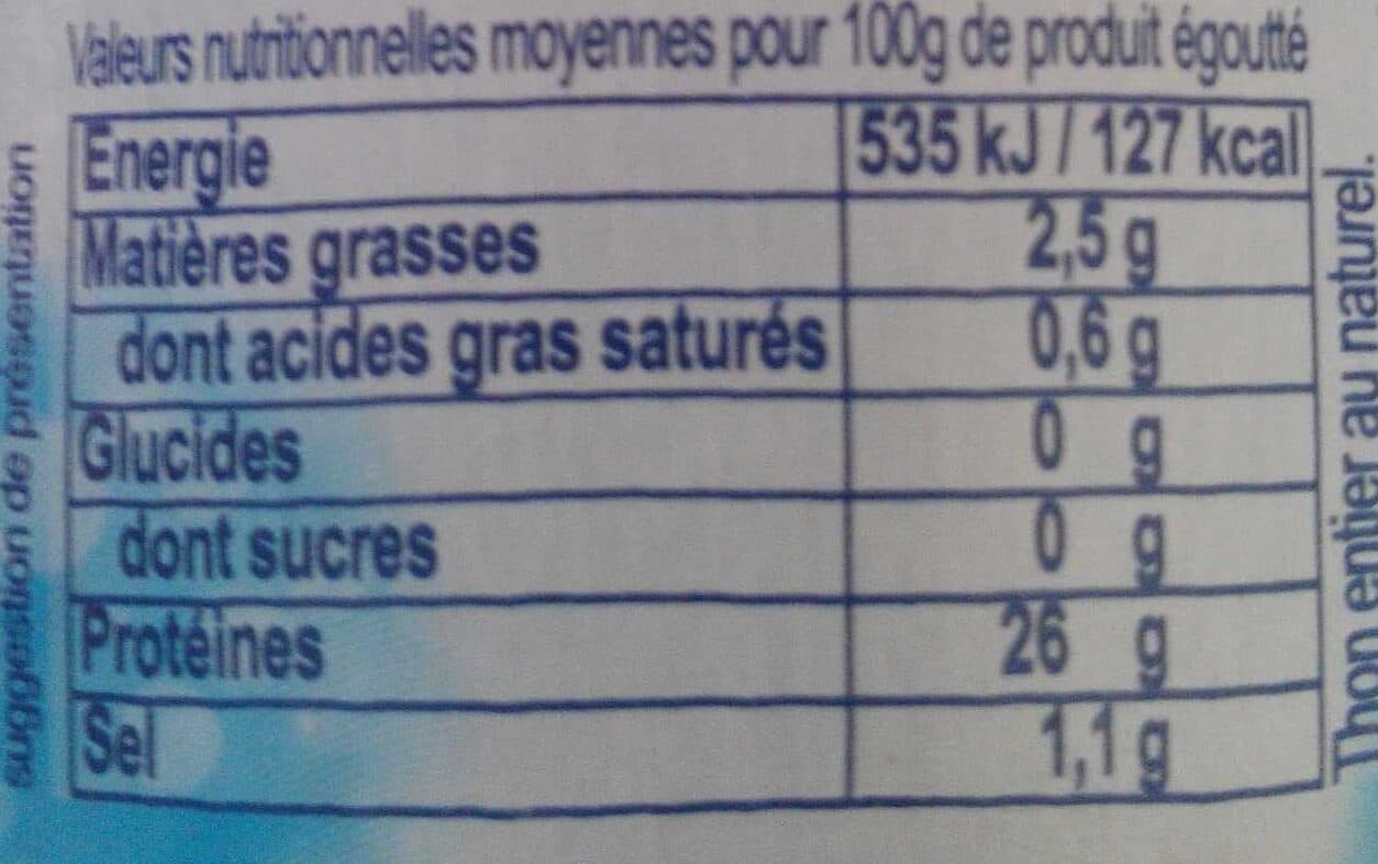 Saupiquet Thon entier au Naturel packshot