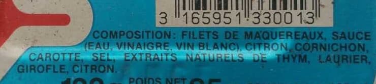 Saupiquet Filets de maquereaux marinés au vin blanc et aux aromates packshot