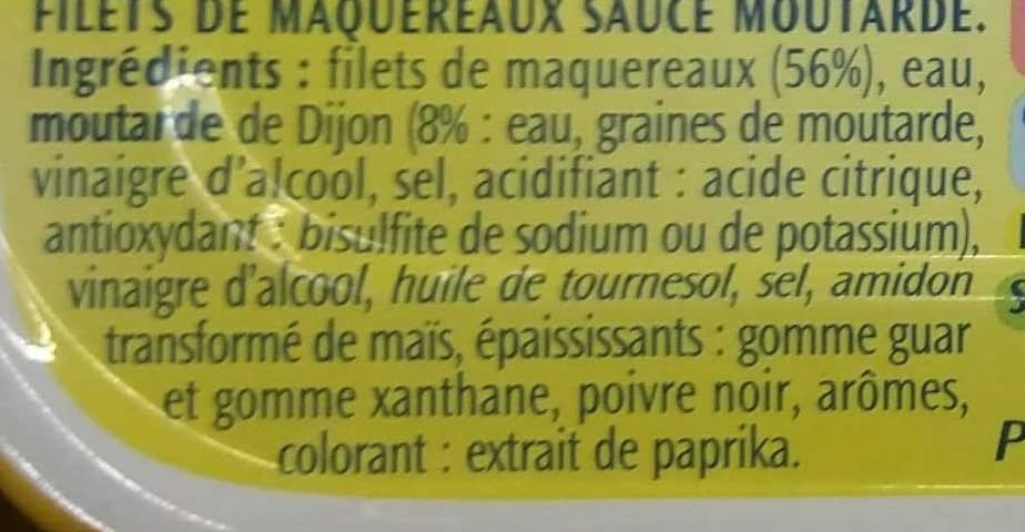Saupiquet Filets de Maquereaux à la Moutarde (format familial) packshot