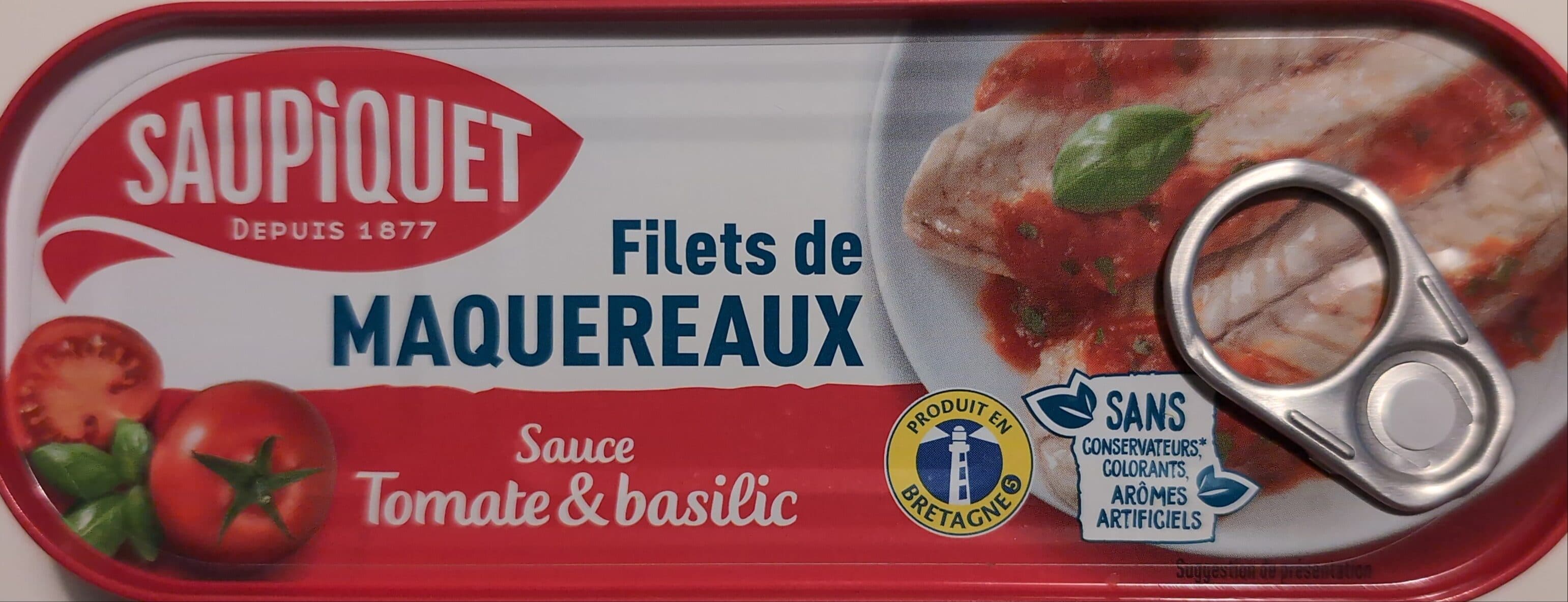 Saupiquet Filets de Maquereaux Sauce Tomate et Basilic packshot