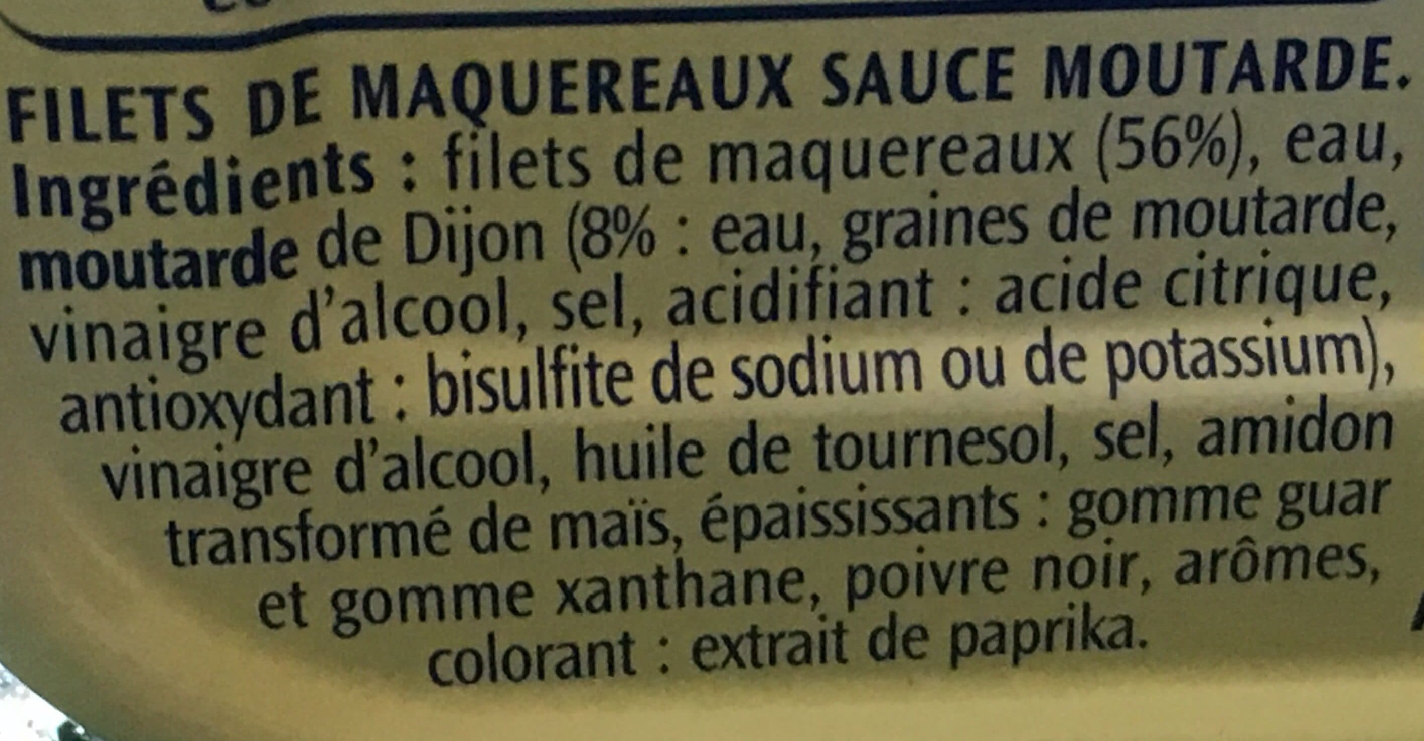 Saupiquet Filet de Maquereaux à la Moutarde packshot