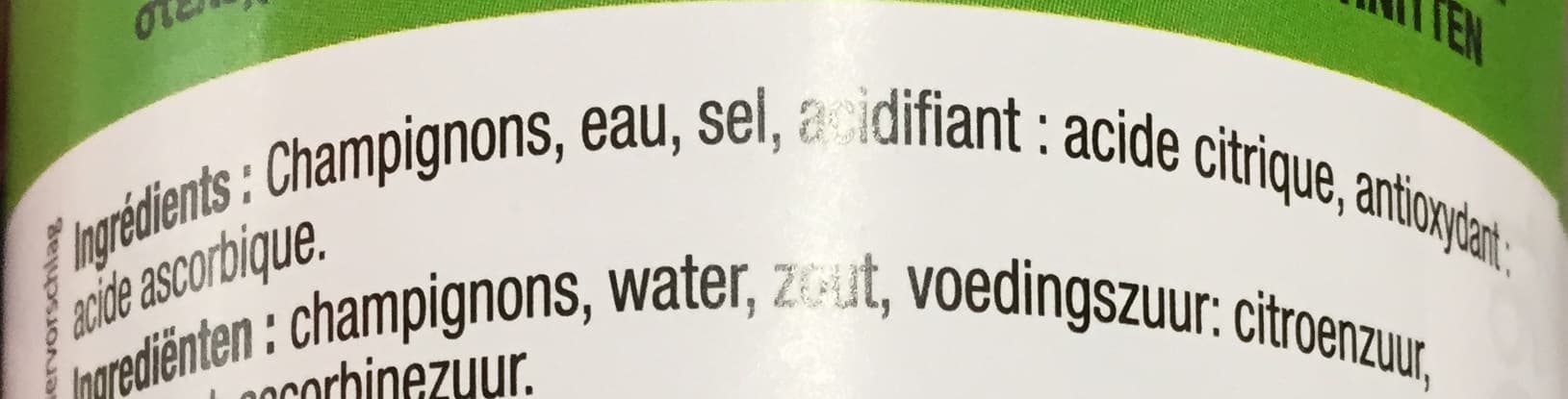 Beauval Champignons de Paris pieds et morceaux packshot