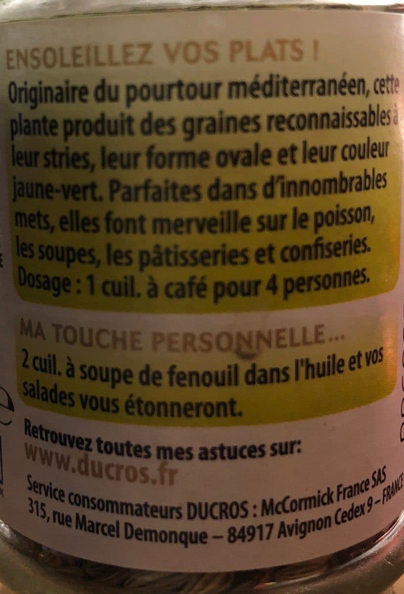 Ducros Fenouil graines packshot