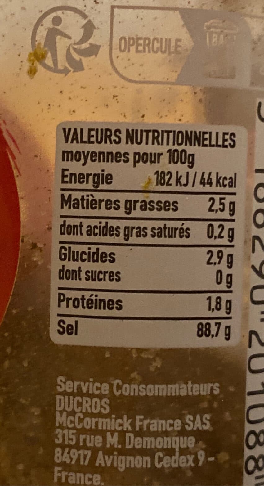 Ducros Sel au céleri packshot